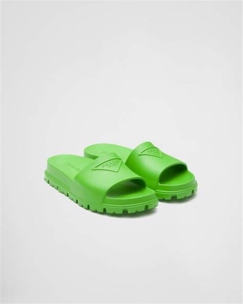 prada green slides|prada slides for men.